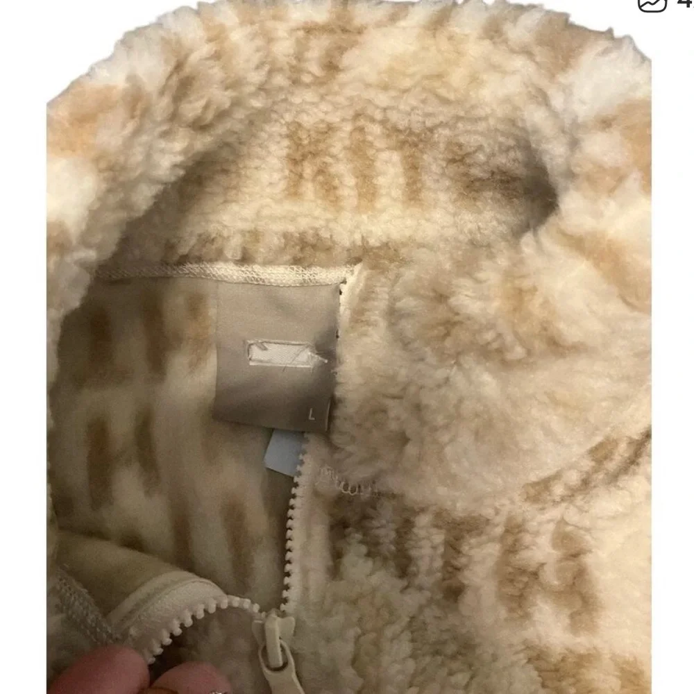 Kith Cream and Tan Logo Fleece Jacket - Picture 4 of 4
